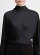 Silk Draped Funnel Neck Blouse image number 1