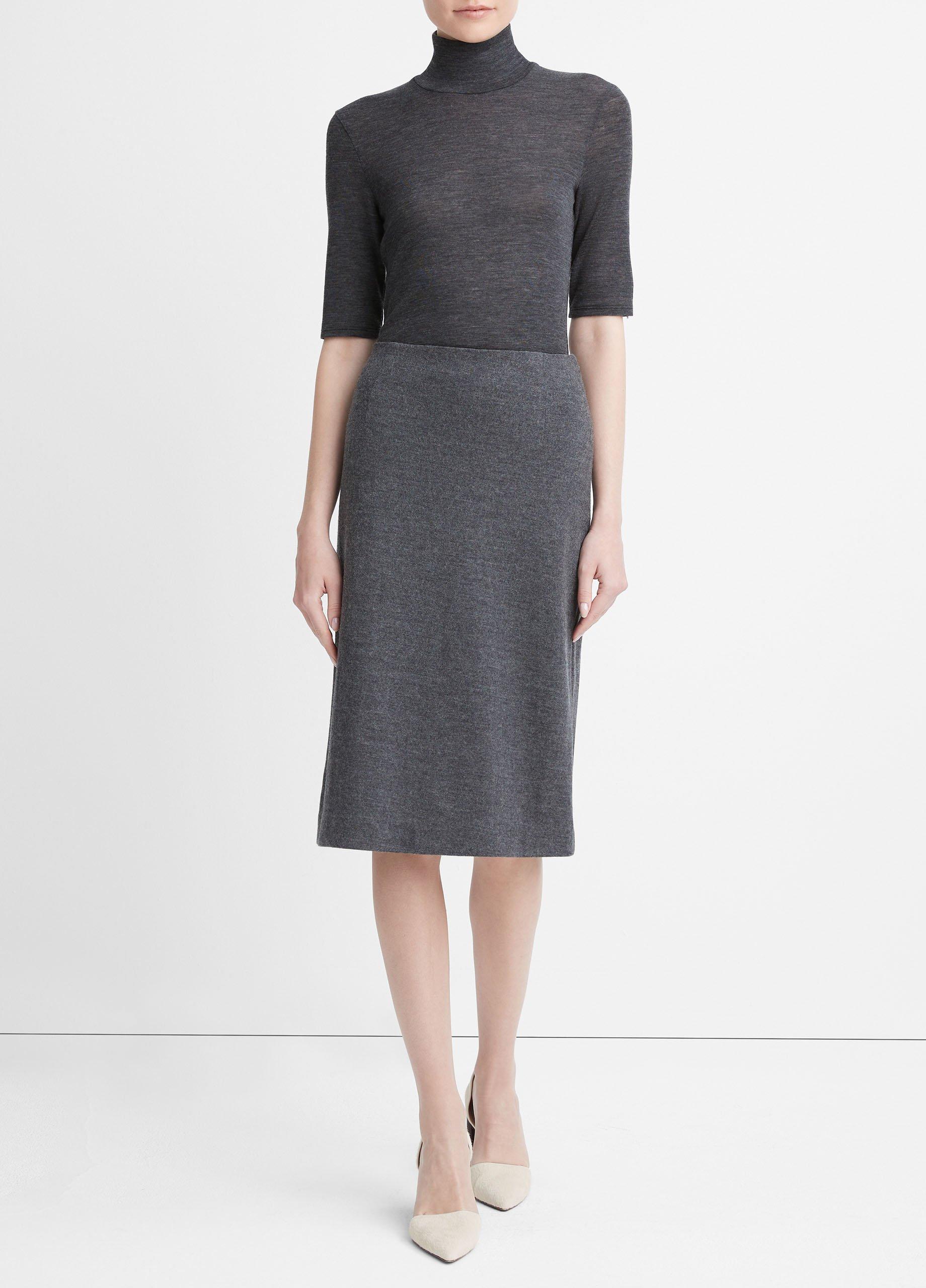 Cozy Wool Fitted Slip Skirt image number 0