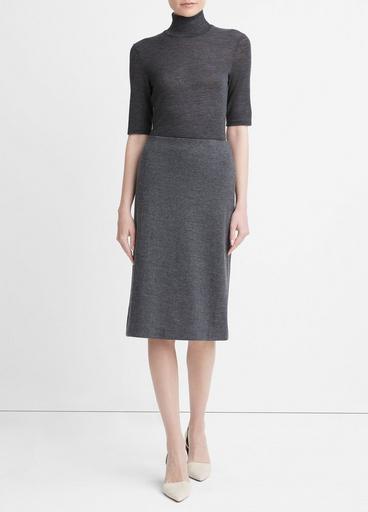 Cozy Wool Fitted Slip Skirt image number 0