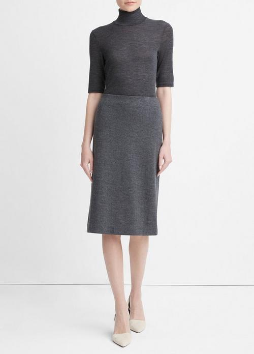 Cozy Wool Fitted Slip Skirt