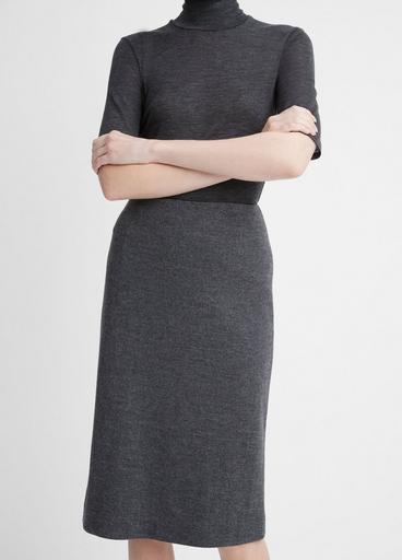 Cozy Wool Fitted Slip Skirt image number 1