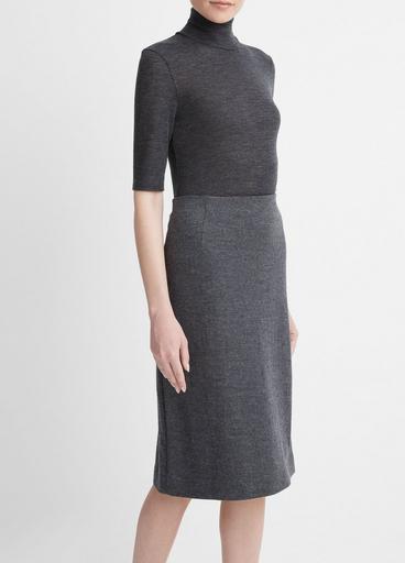 Cozy Wool Fitted Slip Skirt image number 2