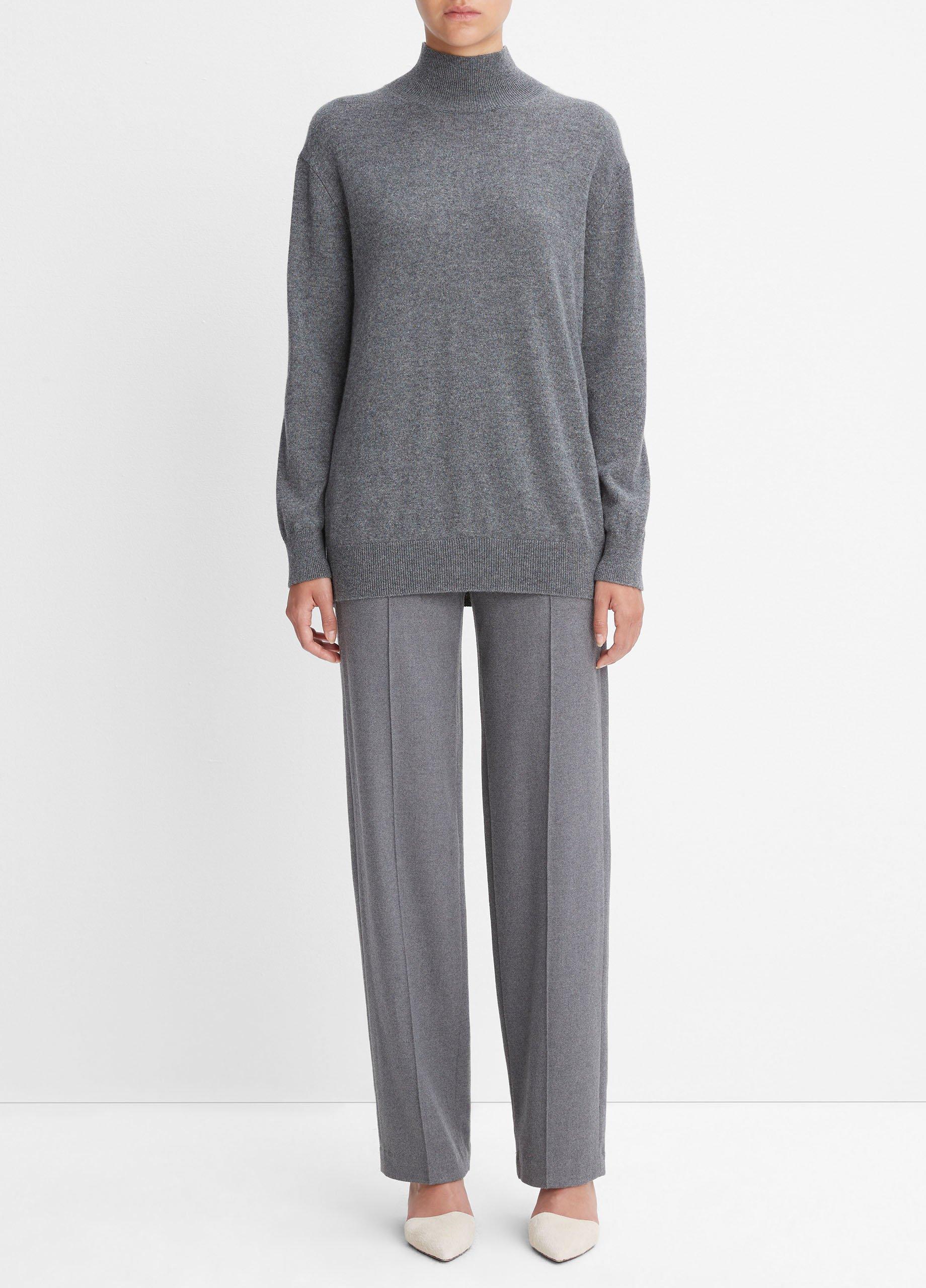 빈스 Vince Cashmere Weekend Turtleneck Sweater,HEATHER FLINT