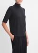 Relaxed Elbow-Sleeve Mock Neck T-Shirt image number 2