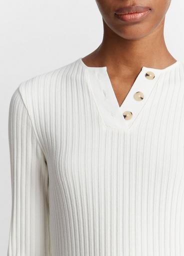 Ribbed Long-Sleeve Henley image number 1