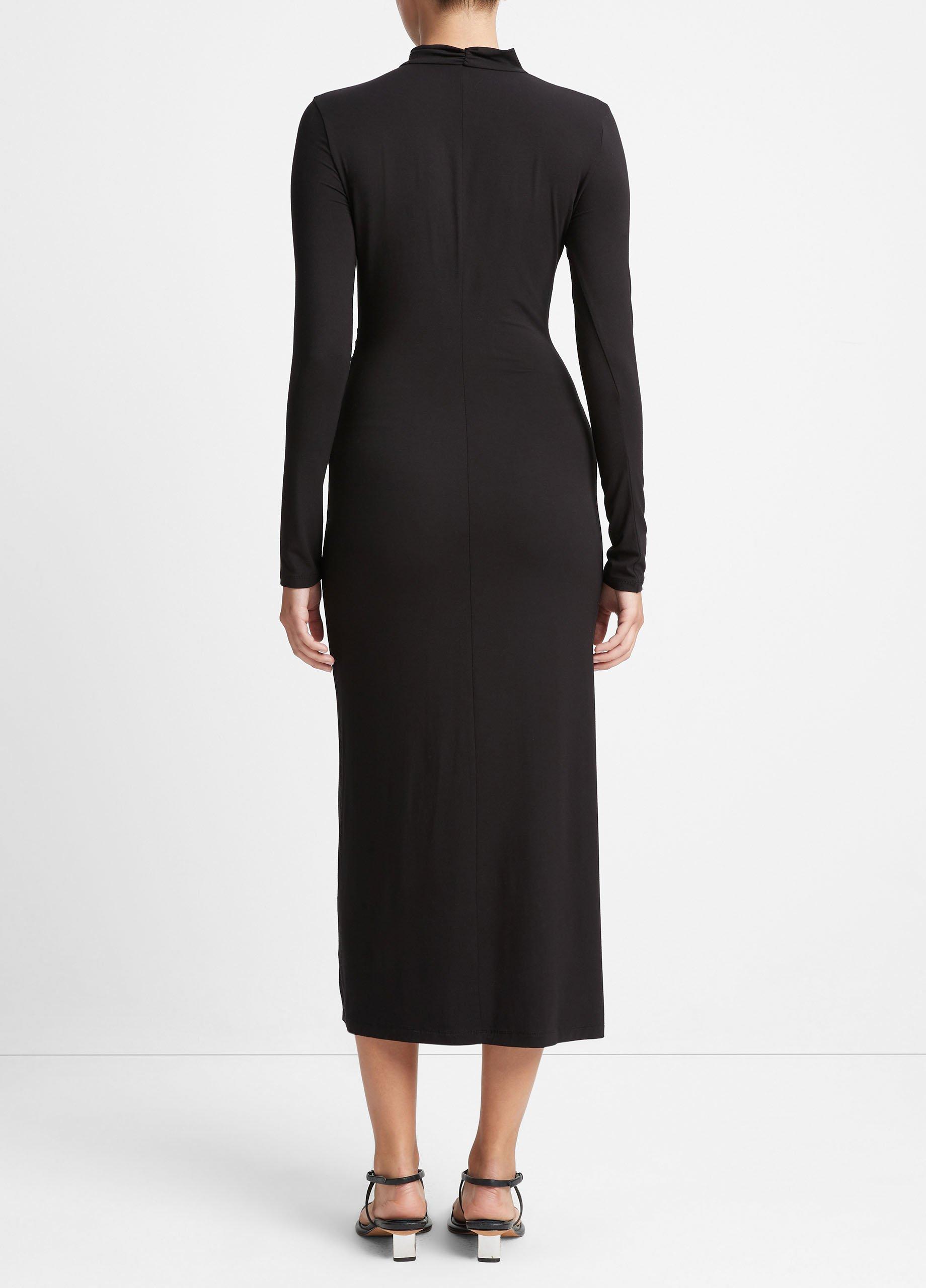 Thumbnail of Ruched Long-Sleeve Turtleneck Dress