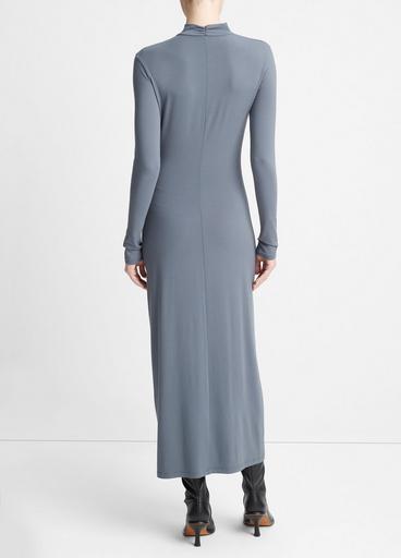 Ruched Long-Sleeve Turtleneck Dress image number 3