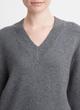 Wool and Cashmere Drop-Shoulder V-Neck Pullover image number 1