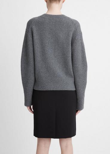 Wool and Cashmere Drop-Shoulder V-Neck Pullover image number 3