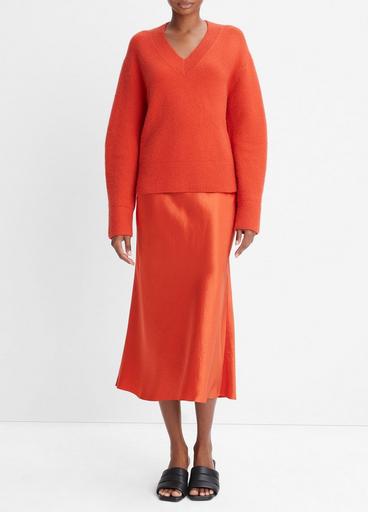 Wool and Cashmere Drop-Shoulder V-Neck Pullover image number 0
