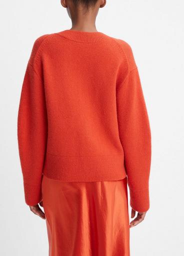 Wool and Cashmere Drop-Shoulder V-Neck Pullover image number 3