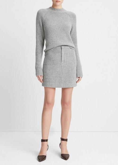 Pebble-Textured Mini Skirt