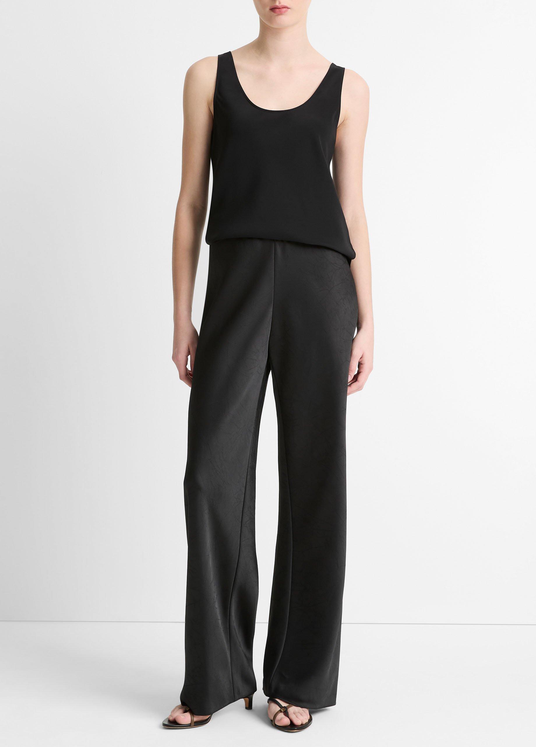 빈스 Vince Fluid Satin Bias Pant,BLACK