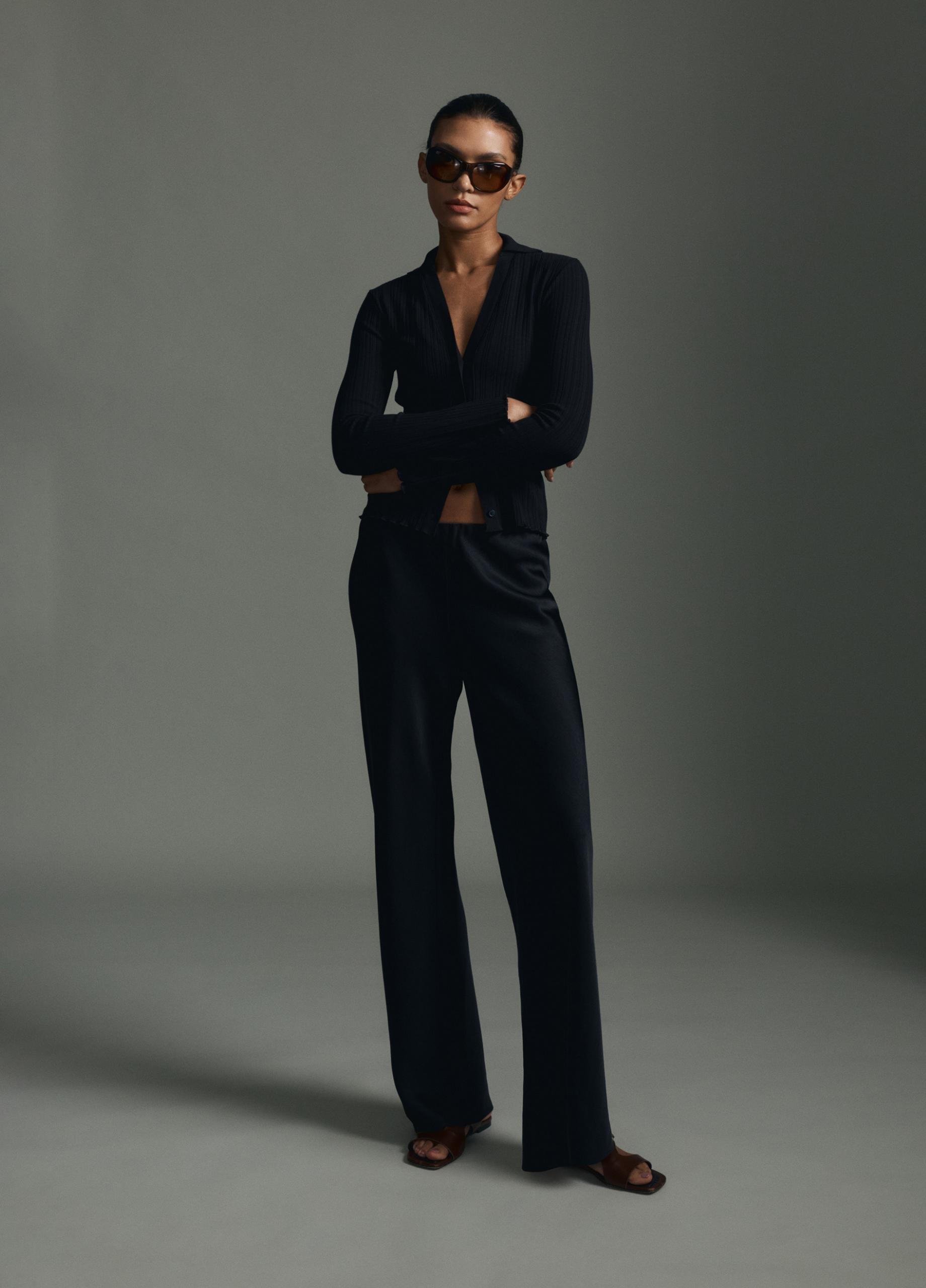 Colette High-Rise Fluid Satin Bias Pant image number 4