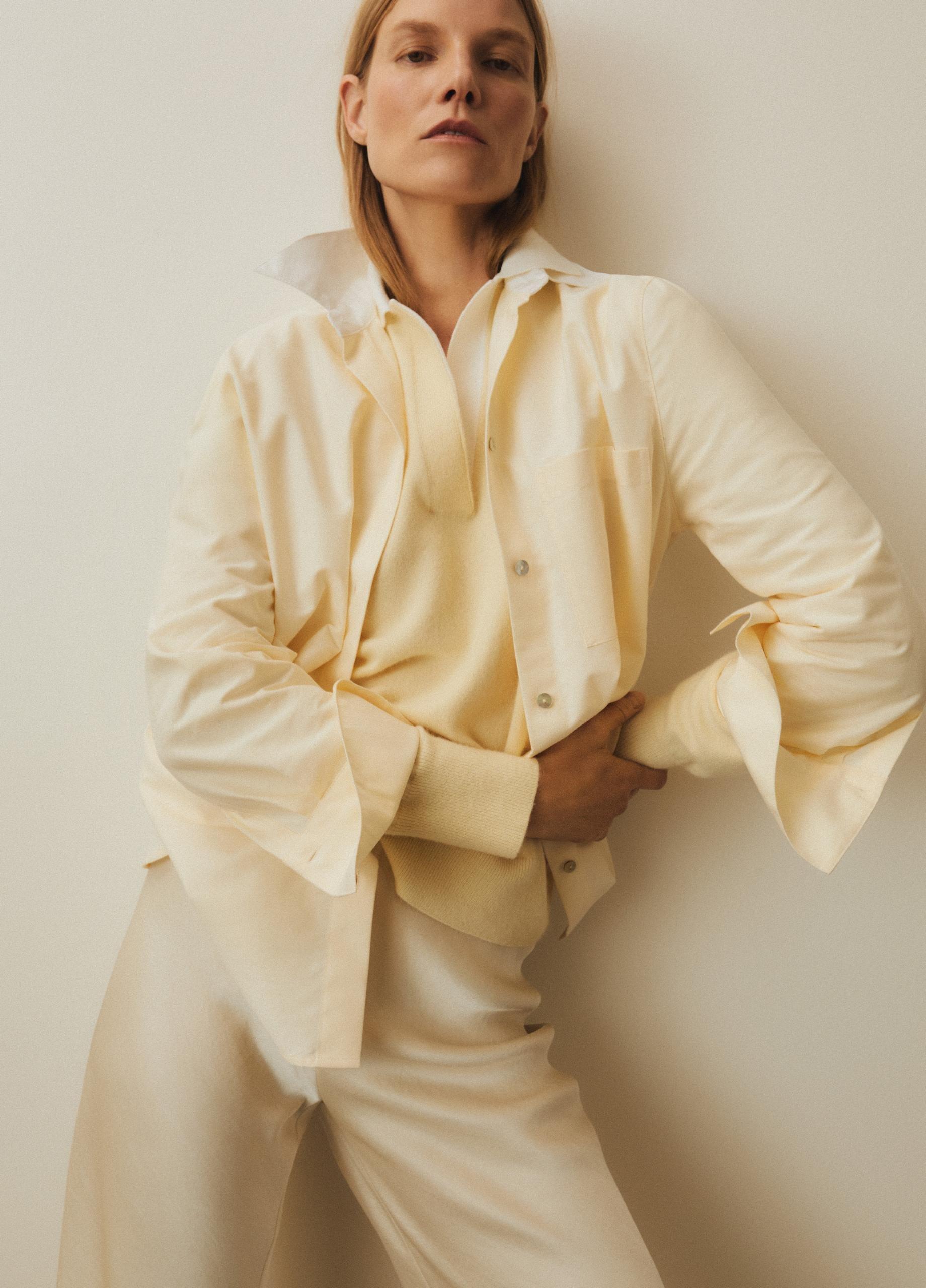 【SATIIIZ】Veillon wide cotton pants Fluid-Satin-Bias-Pant-115BON?/