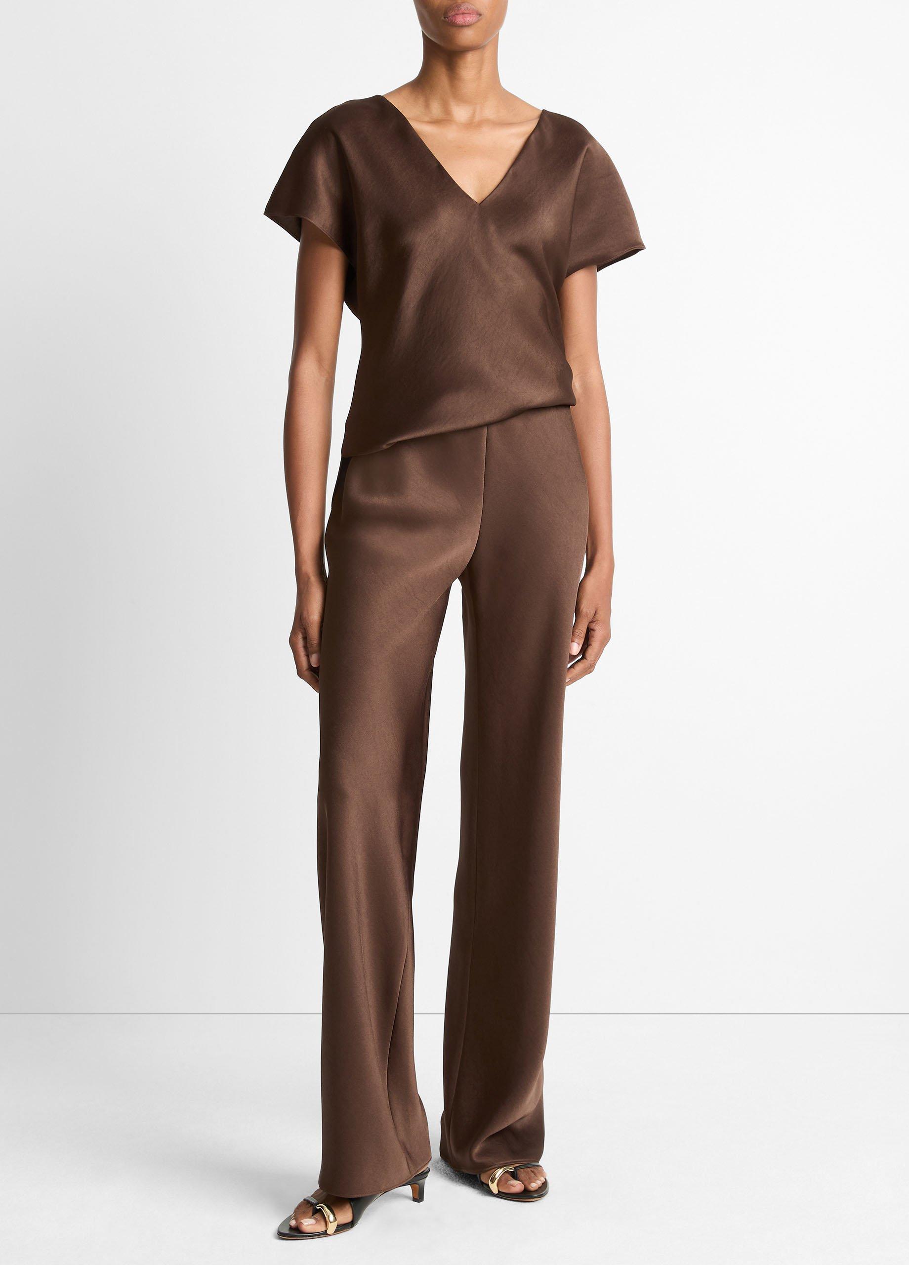 Colette High-Rise Fluid Satin Bias Pant image number 0