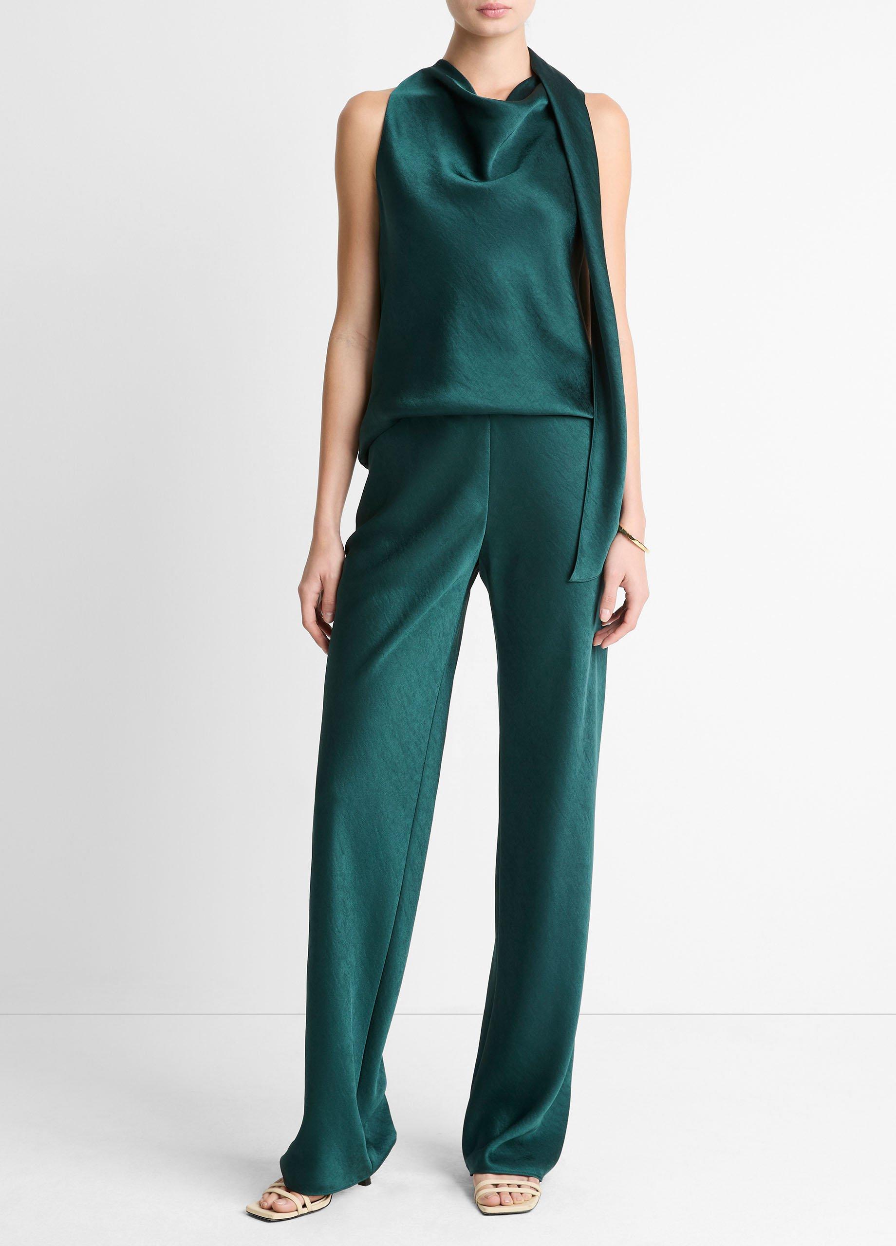Fluid Satin Bias Pant in Trousers | Vince