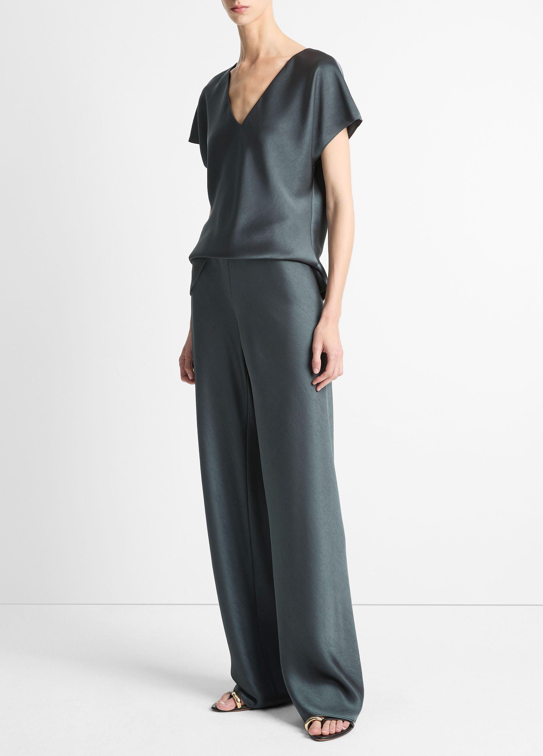 Fluid Satin Bias Pant image number 1