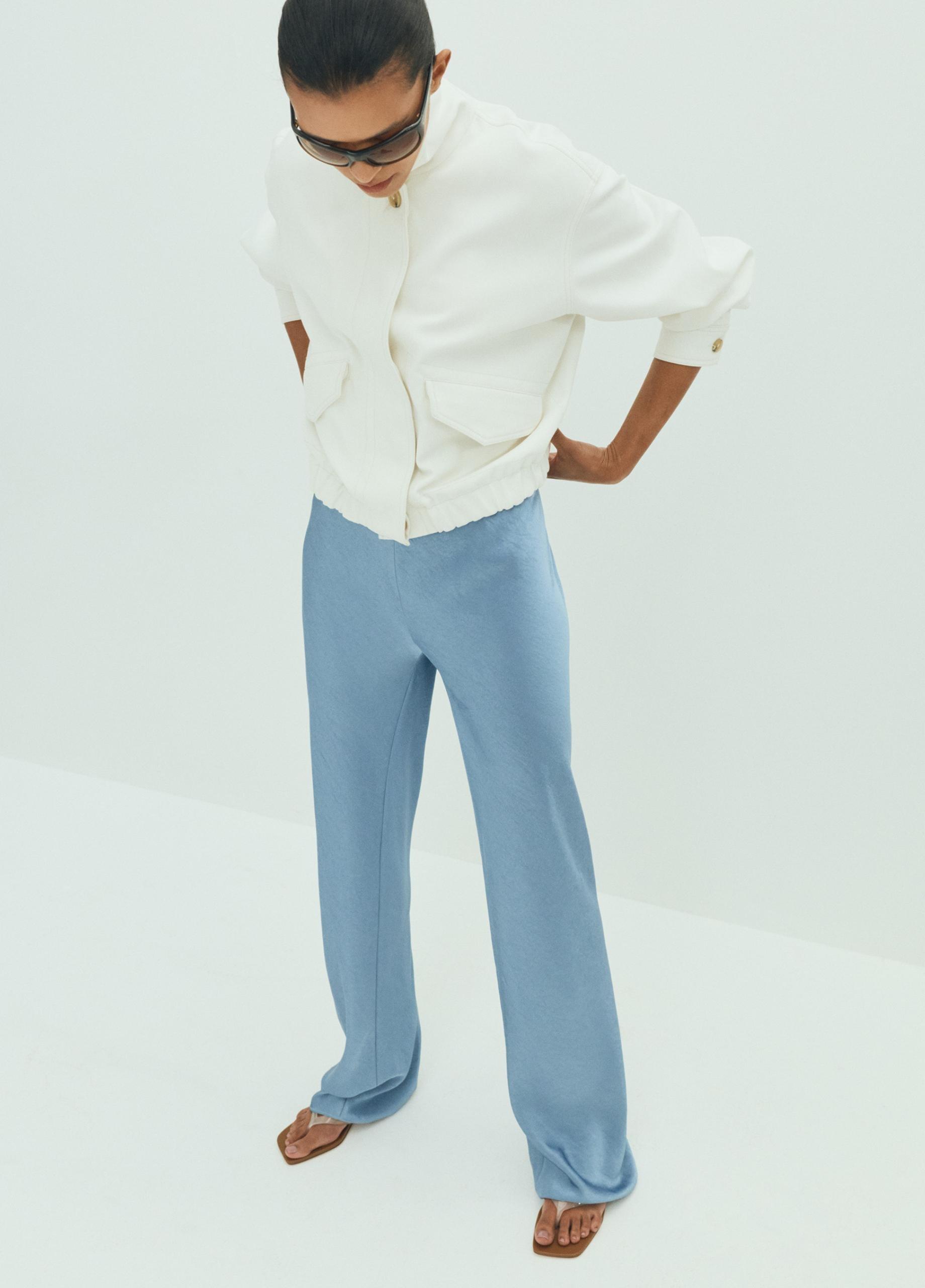 Colette High-Rise Fluid Satin Bias Pant image number 4