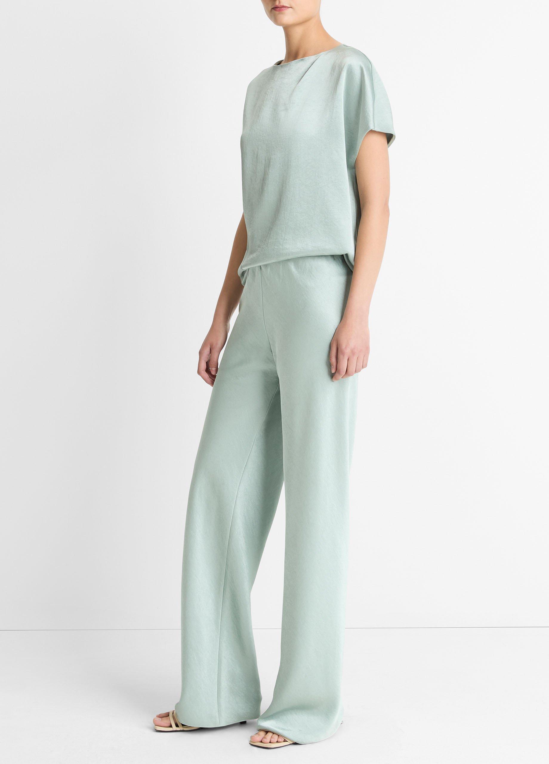 Colette High-Rise Fluid Satin Bias Pant image number 1