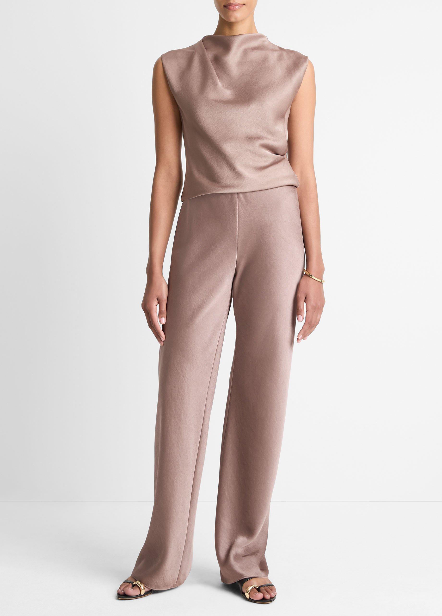 Colette High-Rise Fluid Satin Bias Pant image number 0