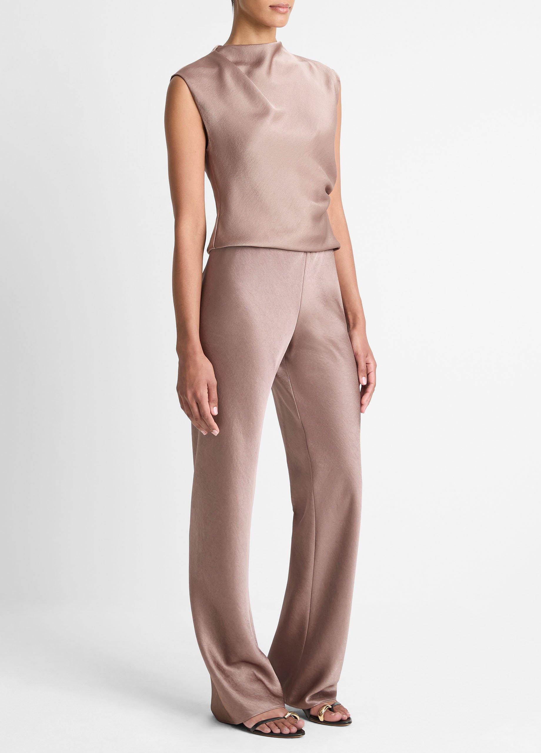 Colette High-Rise Fluid Satin Bias Pant image number 1