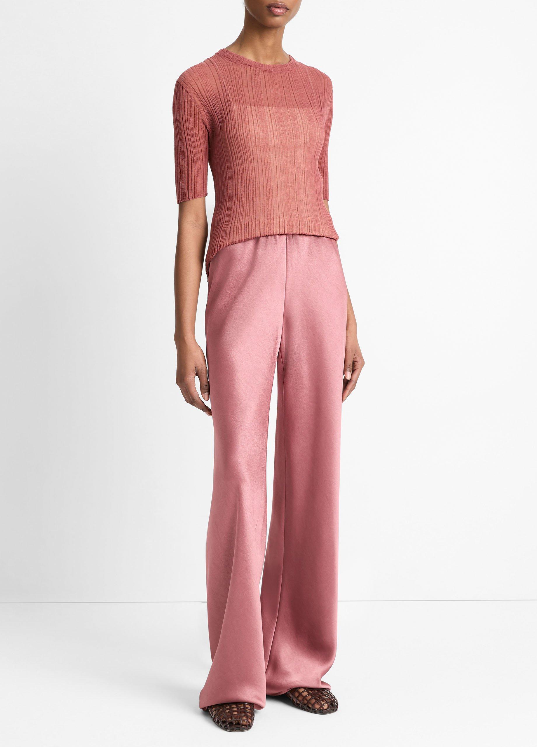 Colette High-Rise Fluid Satin Bias Pant image number 1