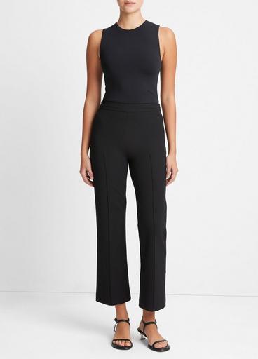 Mid-Rise Pintuck Crop Flare Pant image number 0