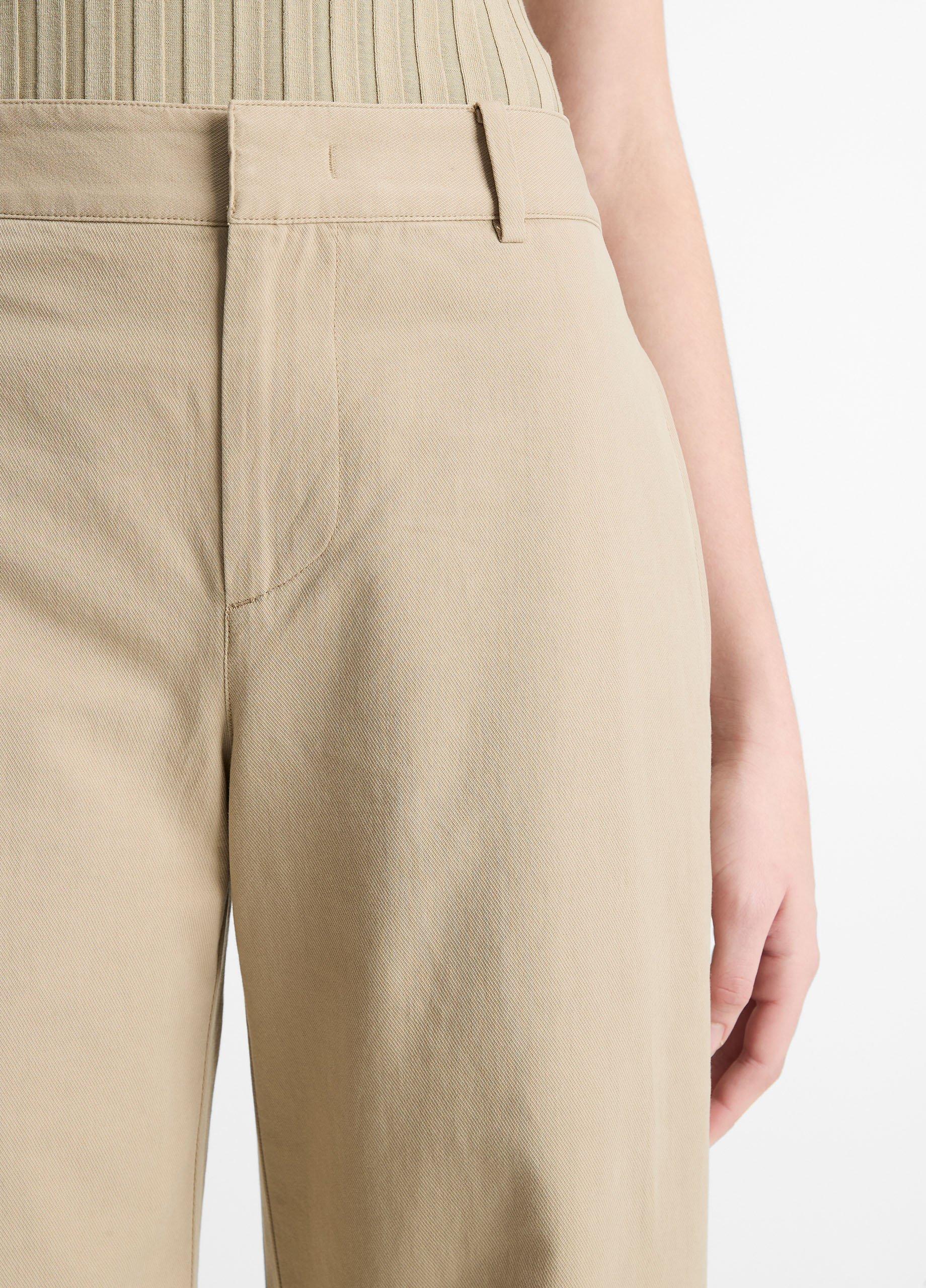 Cotton Low-Rise Wide-Leg Pant in Wide Leg | Vince
