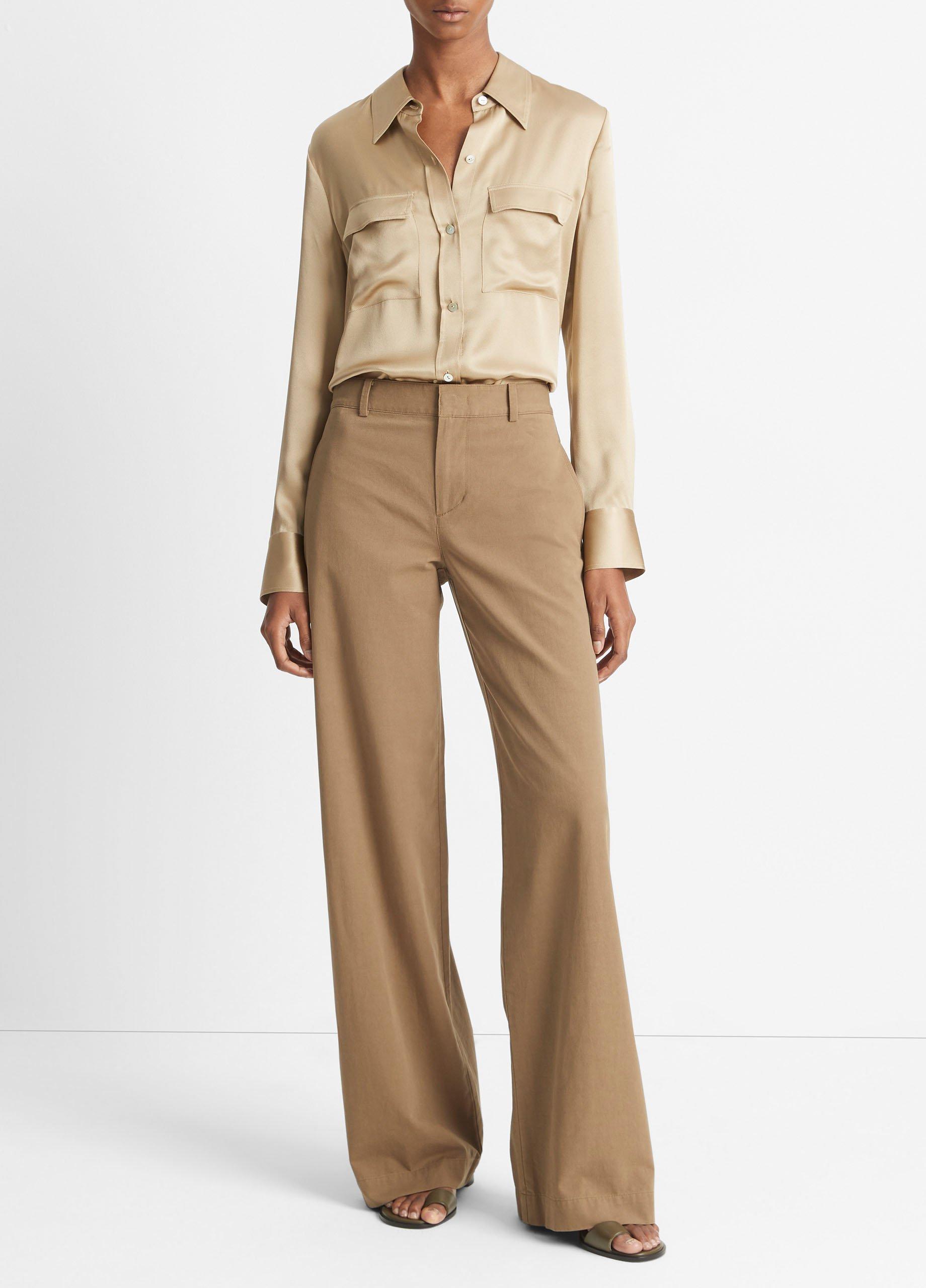 Cotton Wide-Leg Pant in Wide Leg