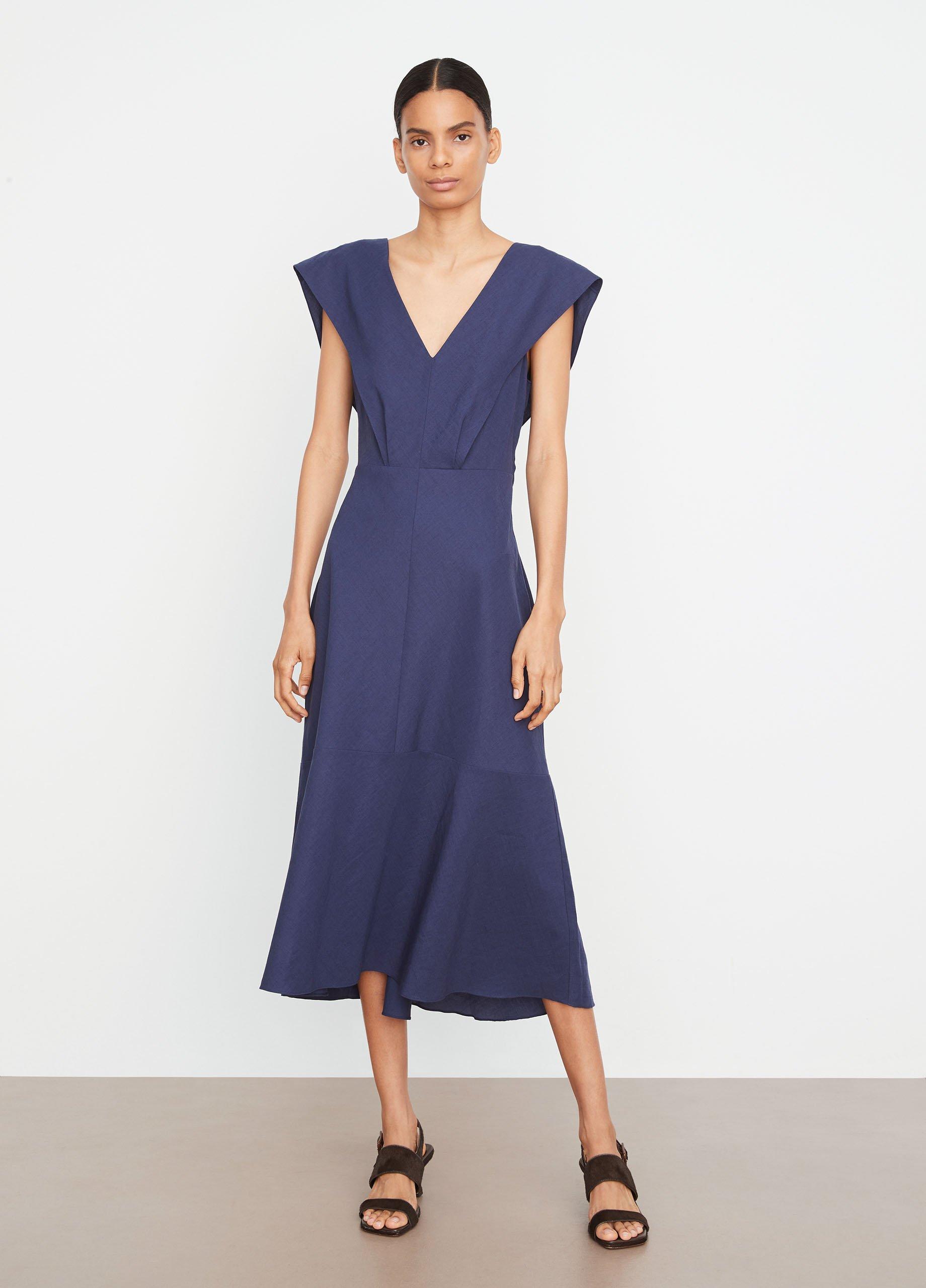 V-Neck Tie-Back Flutter-Sleeve Dress image number 0