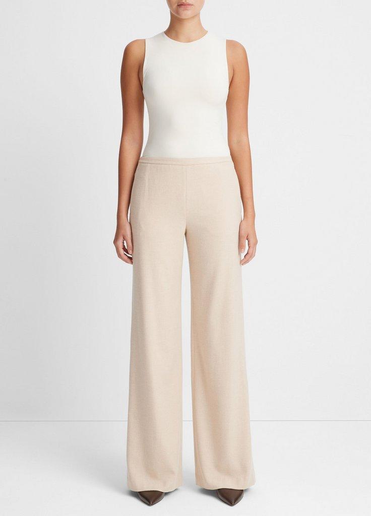 Brushed Flannel Wide-Leg Pant in Pants & Shorts | Vince
