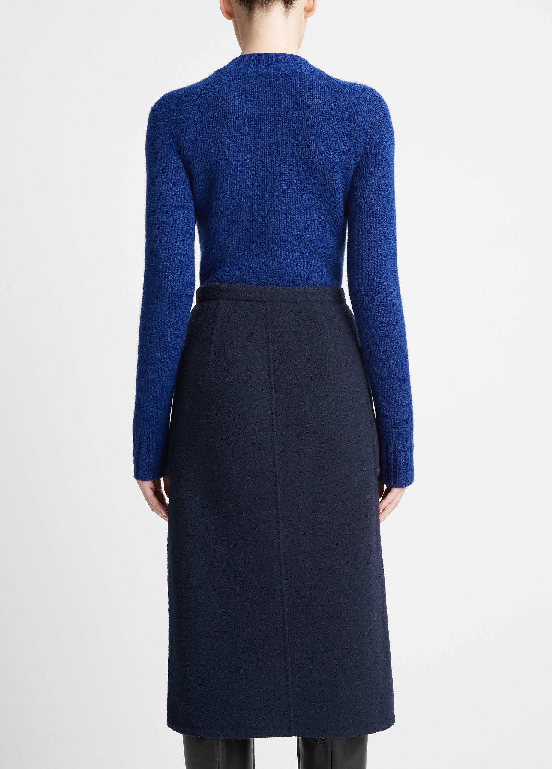 Tailored Wool Blend Skirt, Contour Waist Back Zip Back Vent - Chadwicks  Timeless Classics