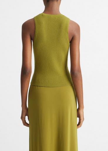 Ribbed High-Neck Sweater Tank image number 3