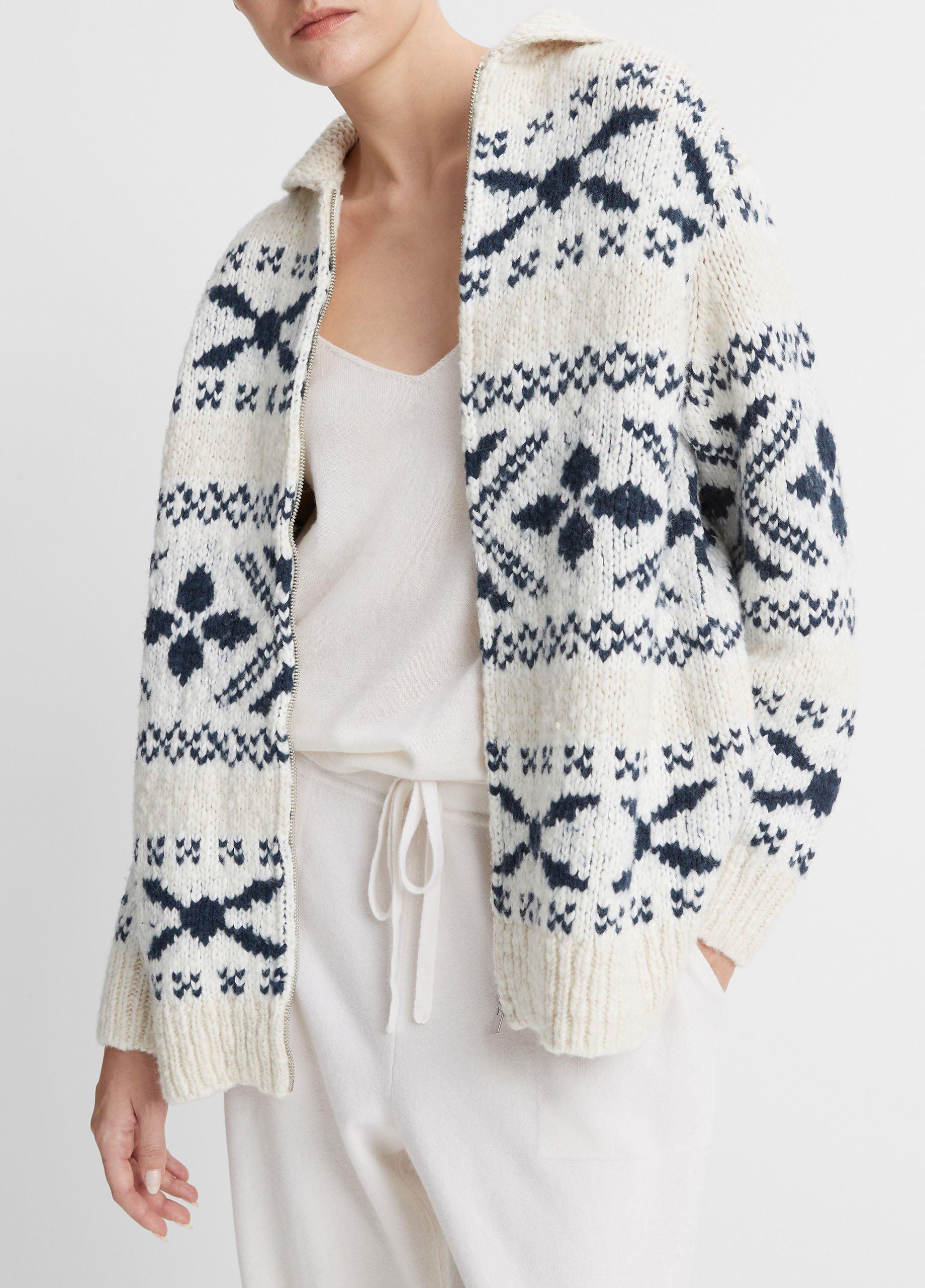 Chaps Women's Fairisle Open-Front Cardigan Sweater (X-Small) : :  Clothing, Shoes & Accessories
