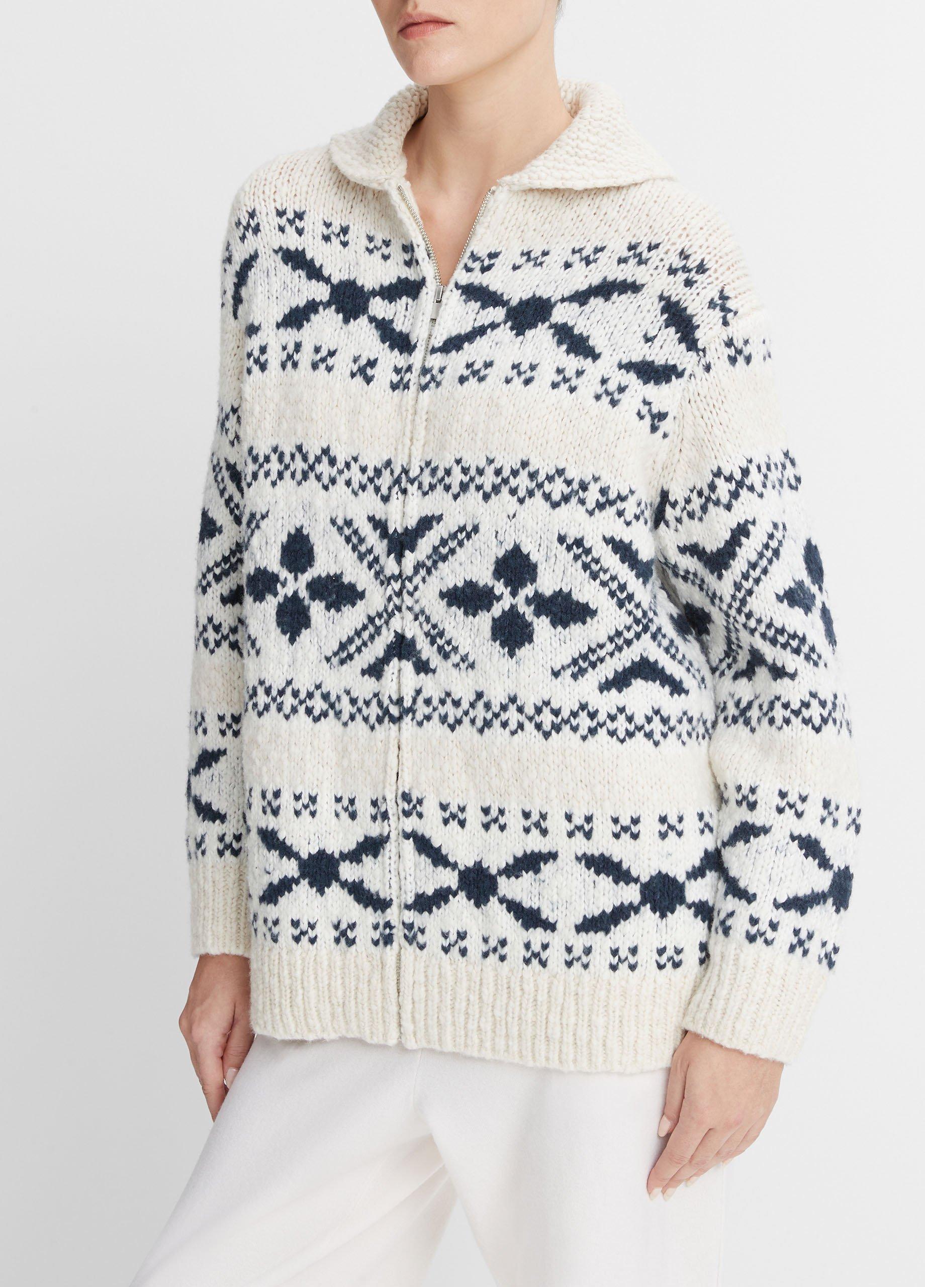 Nordic Fair Isle Cardigan in Sweaters | Vince