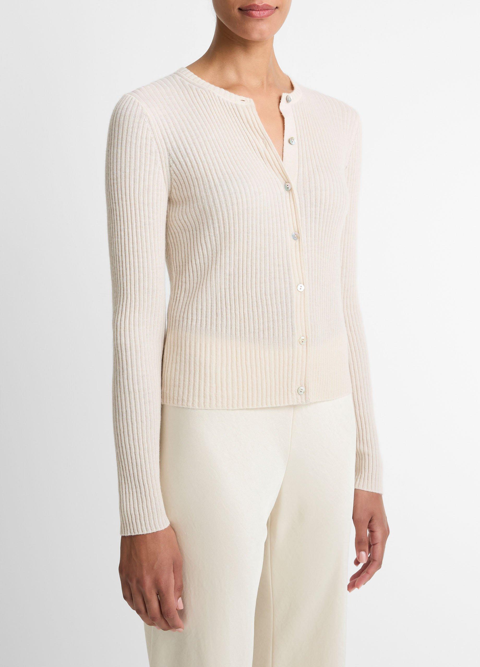 Ribbed Cashmere-Silk Cardigan image number 1