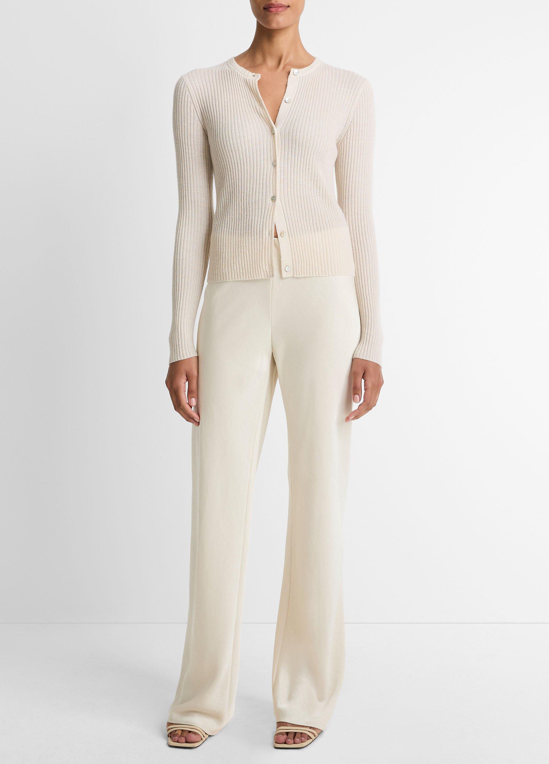 Ribbed Cashmere-Silk Cardigan image number 3