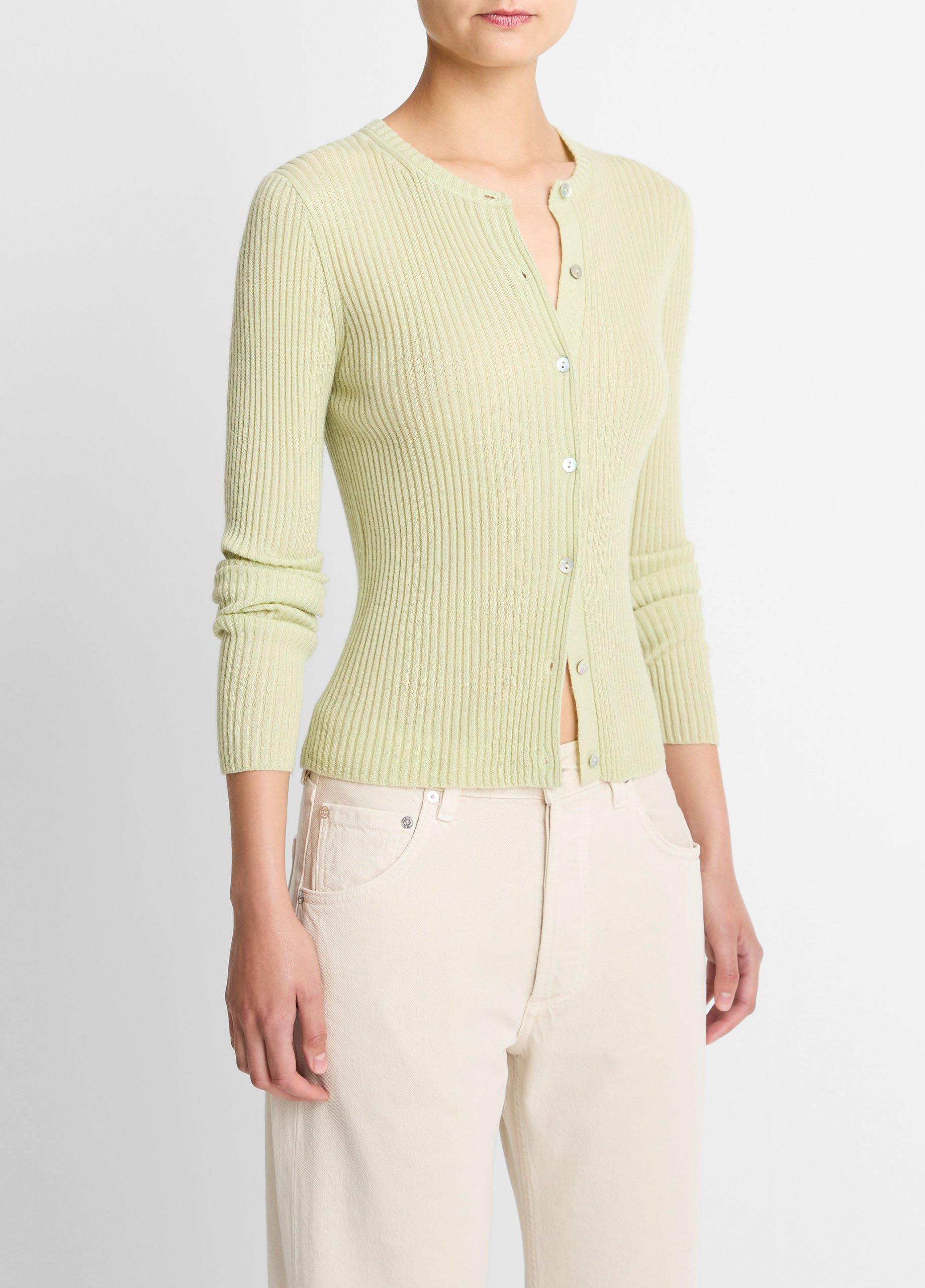 Ribbed Cashmere-Silk Cardigan image number 1