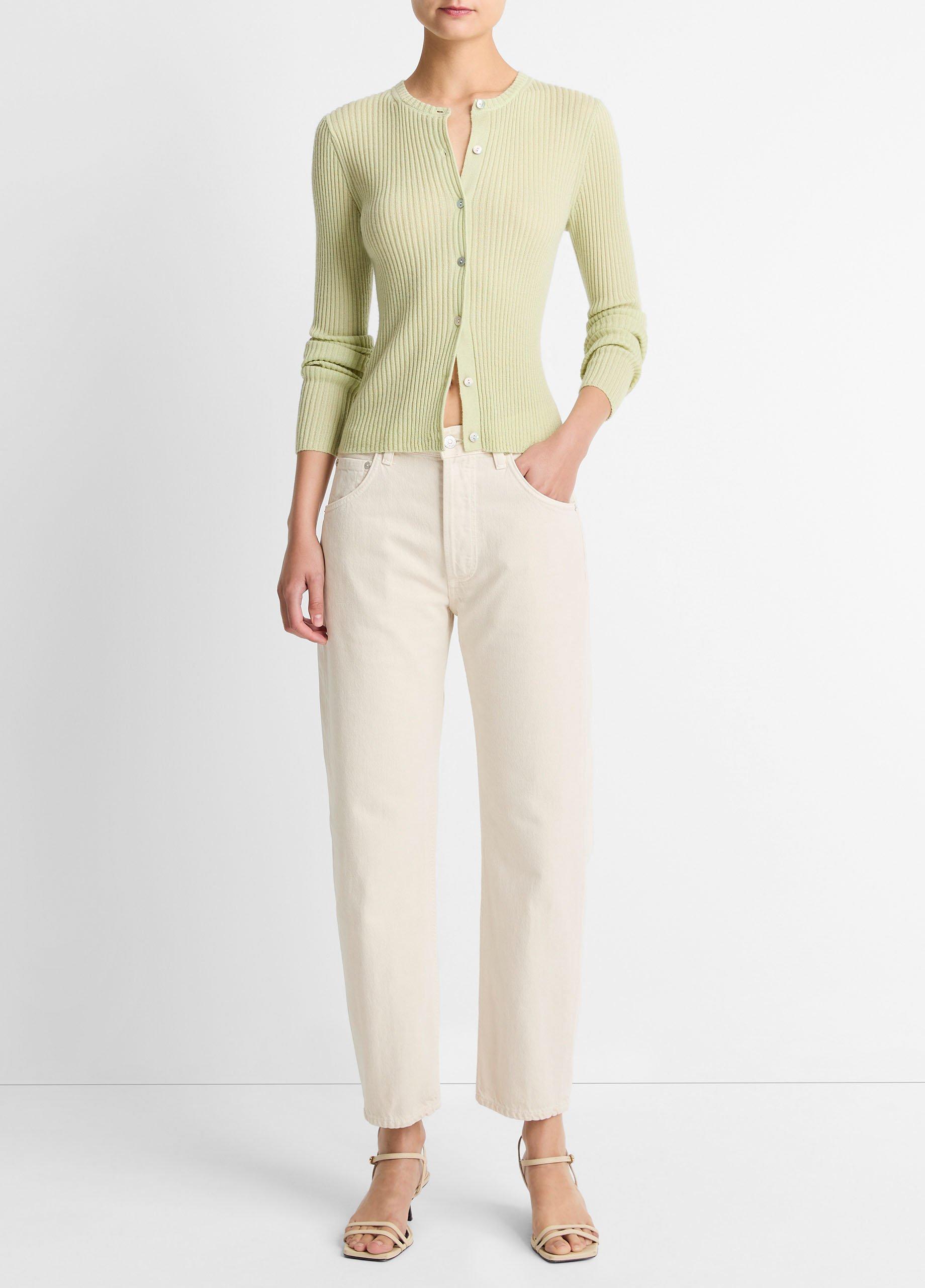 Ribbed Cashmere-Silk Cardigan image number 3