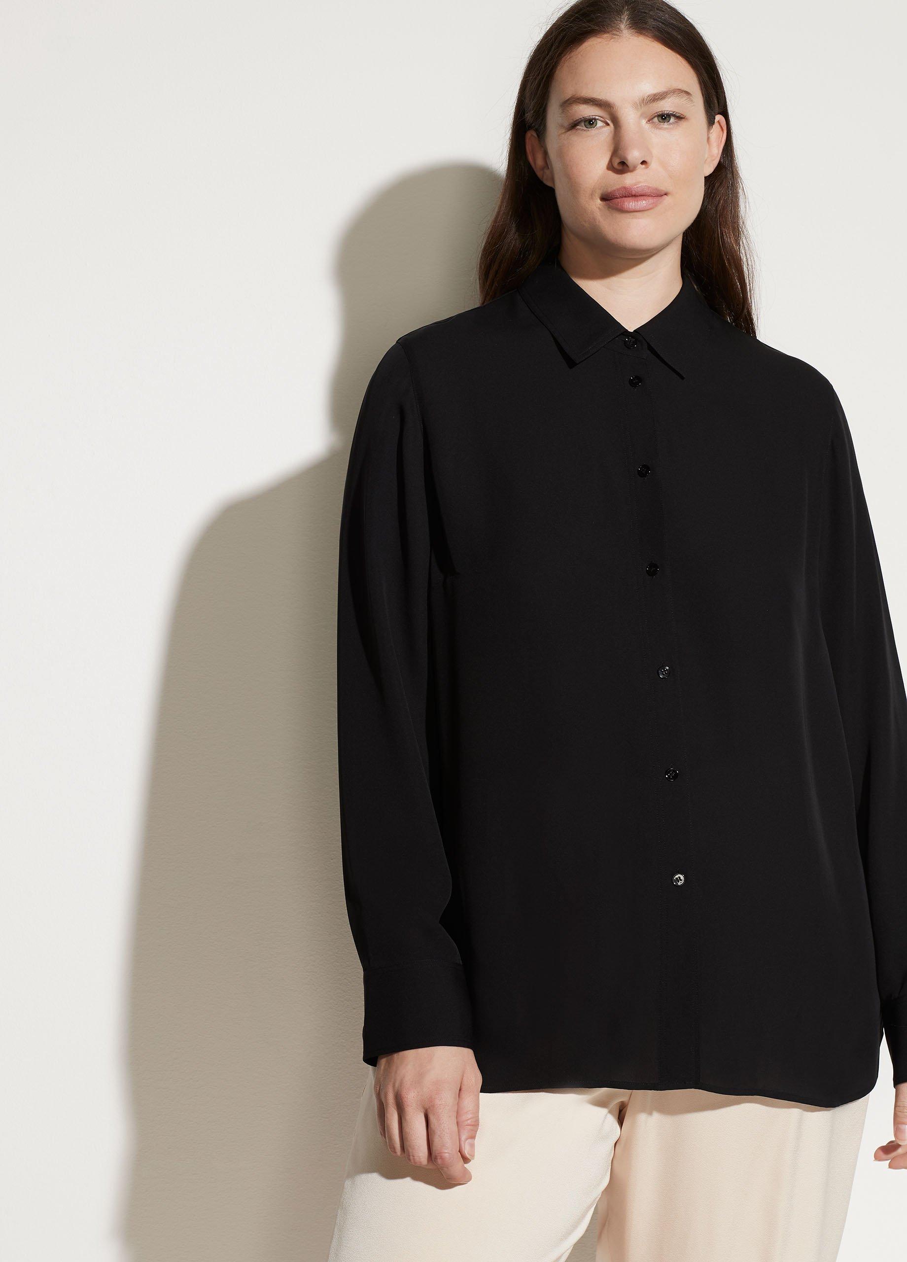 Fitted Stretch-Silk Blouse image number 0