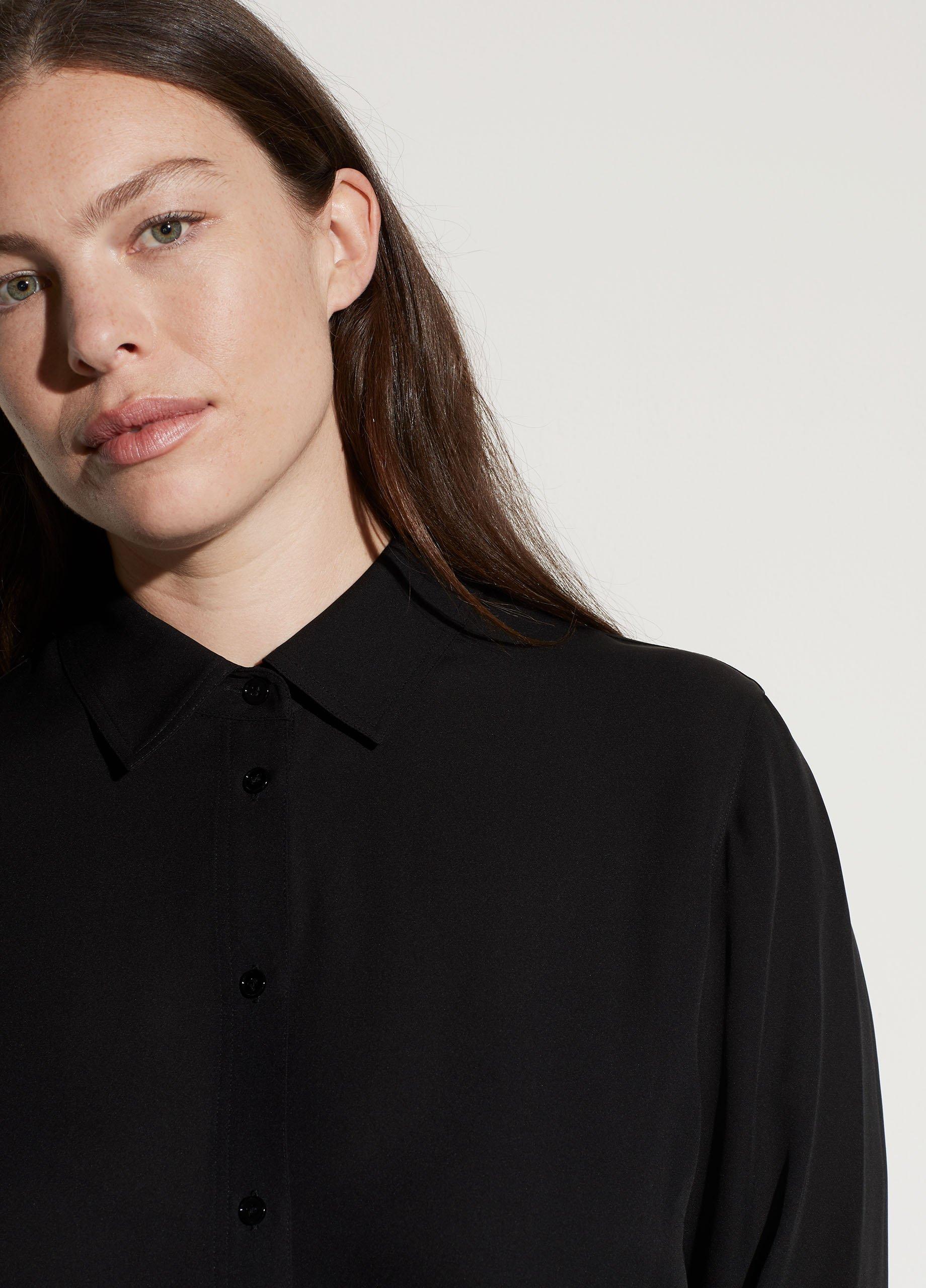 Fitted Stretch-Silk Blouse image number 1