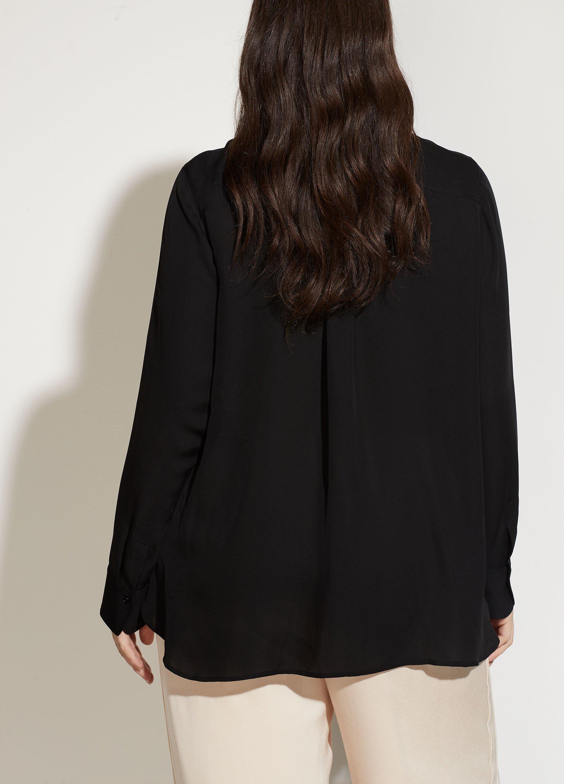 Fitted Stretch-Silk Blouse image number 3