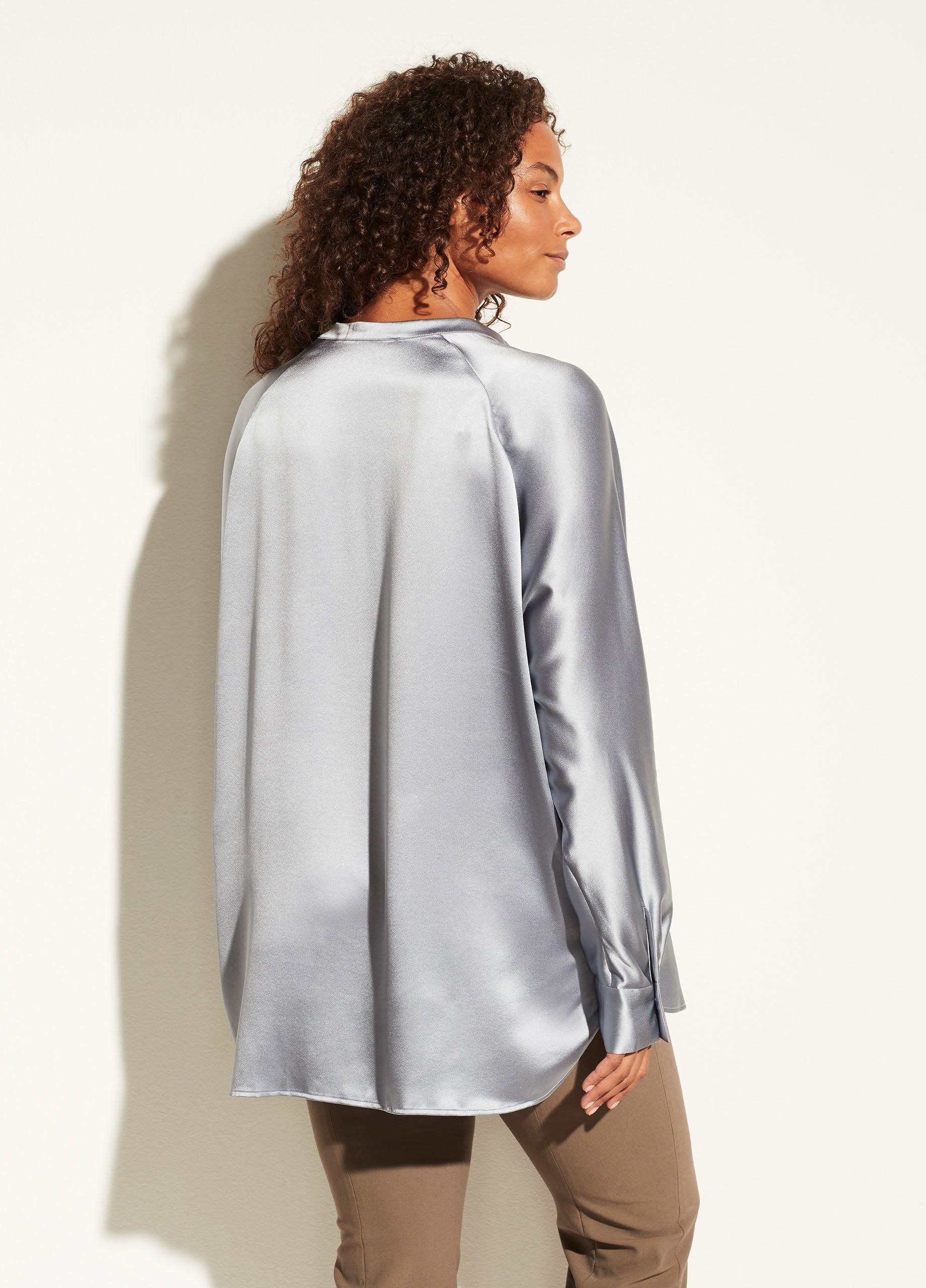 Satin Band Collar Blouse image number 3