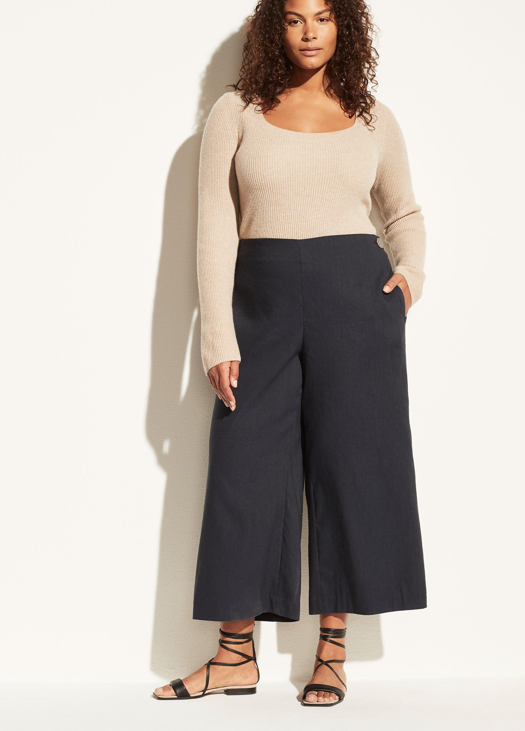 Wide-Leg Crop-Length Pants