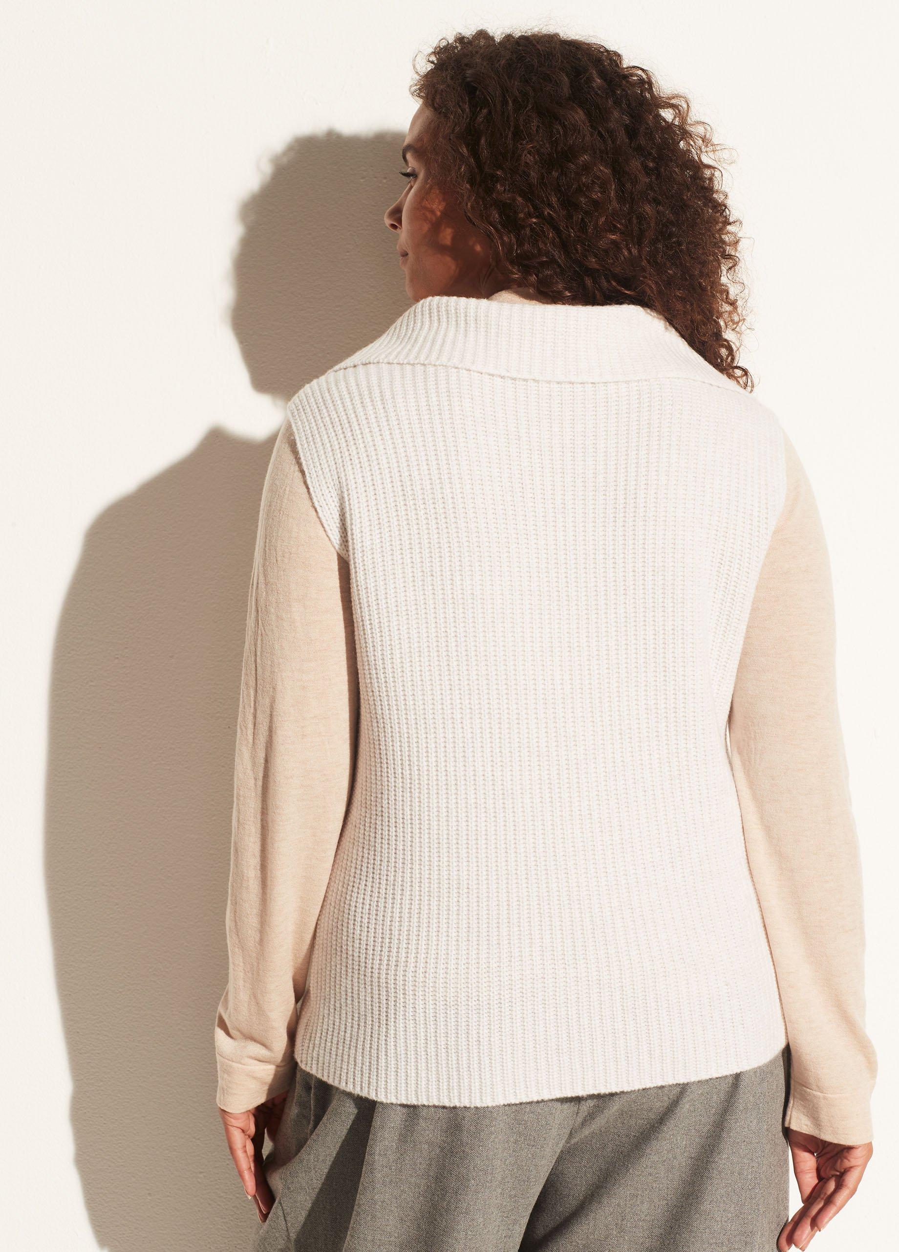 Cashmere V-Neck Collared Vest image number 3