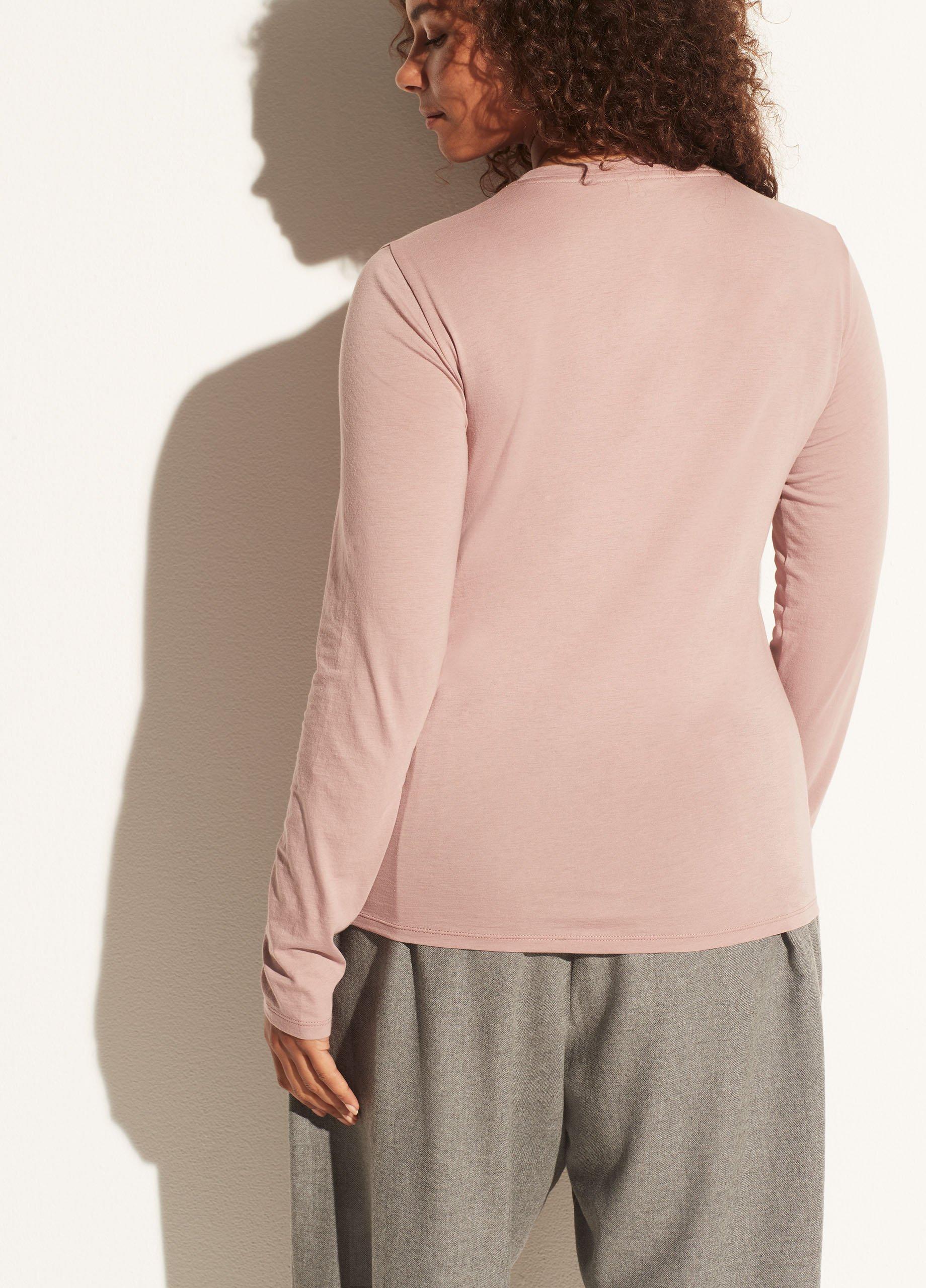 最高級 in Tee Neck Crew Sleeve Long Essential Vince Women Products トップス