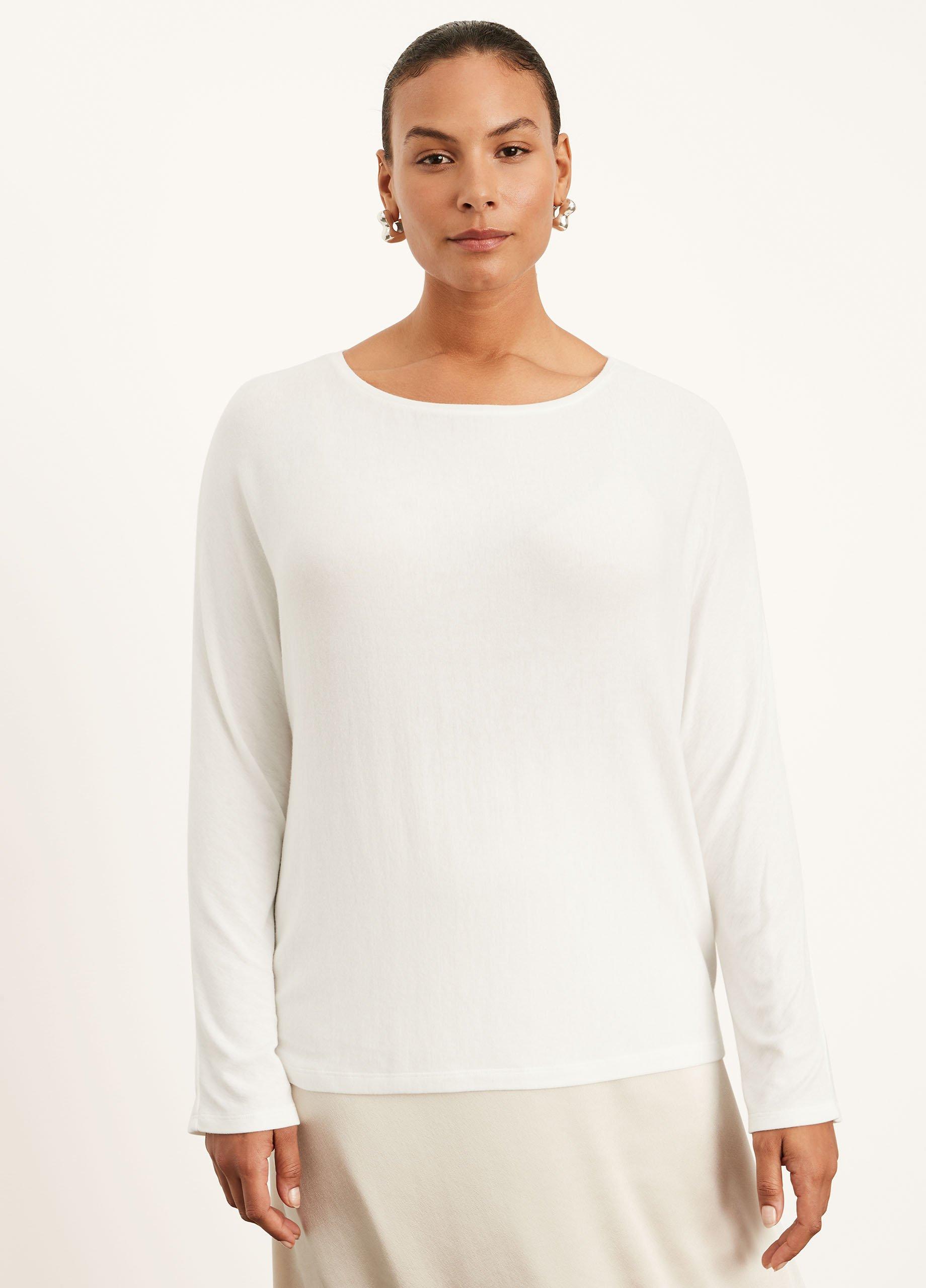 Boat Neck Dolman Long Sleeve T-Shirt image number 1