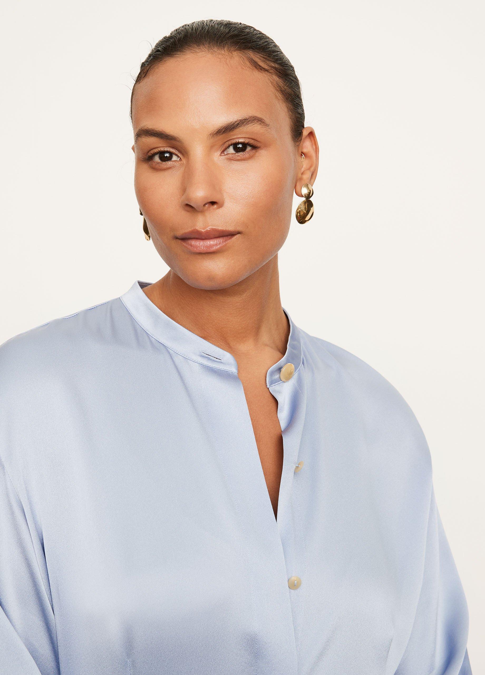 Graphpaper Linen L/S Oversized Band Collar Shirt – Chum!