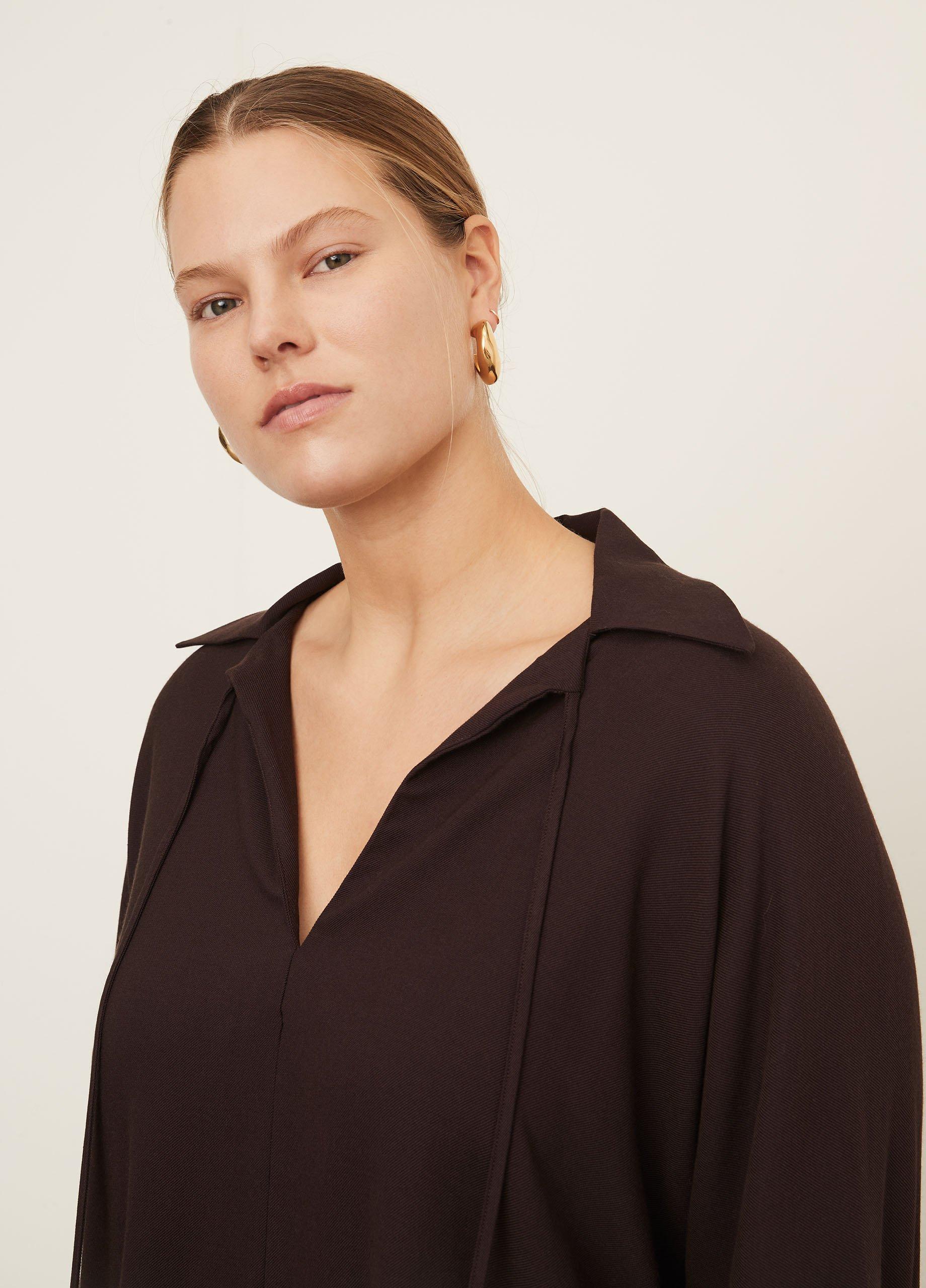 Tie Neck Collar Blouse image number 1